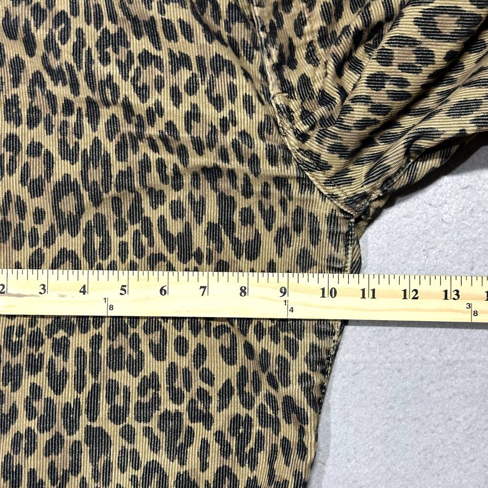 Levi's Cheetah Print Corduroy Pants Women's 27 Premium Rib Cage Straight - Picture 5 of 15